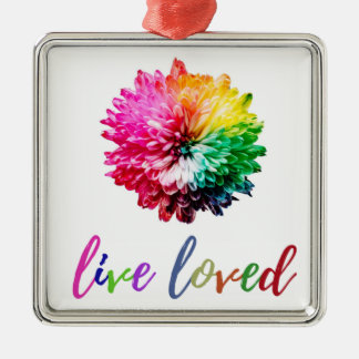 Live Loved Square Ornament