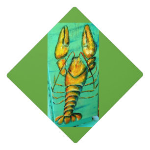 Live Maine Lobster Thunder_Cove green Graduation Cap Topper