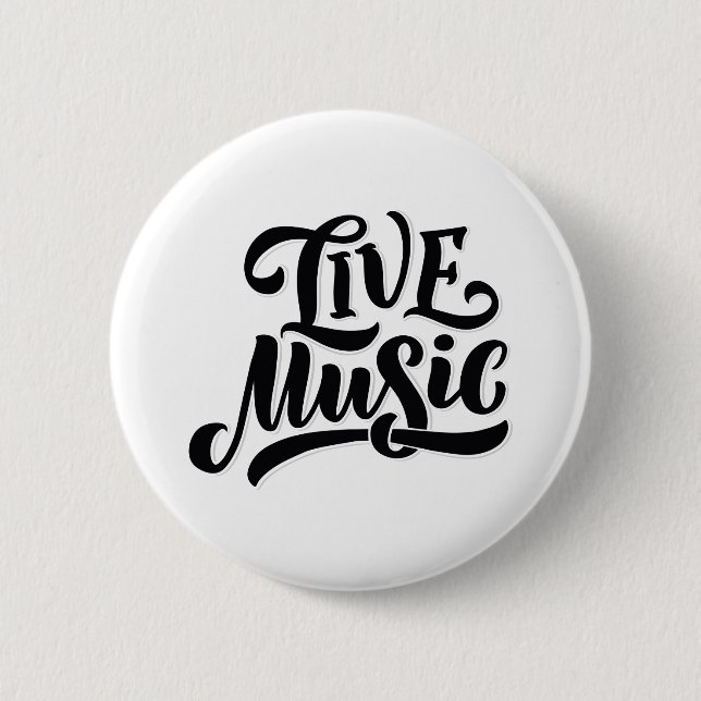Live Music Quote 2 Inch Round Button (Front)