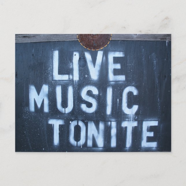 Live Music Tonite Postcard (Front)