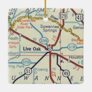 Live Oak Florida Ceramic Ornament