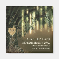 Live Oak Tree Spanish Moss Save the Date Magnets