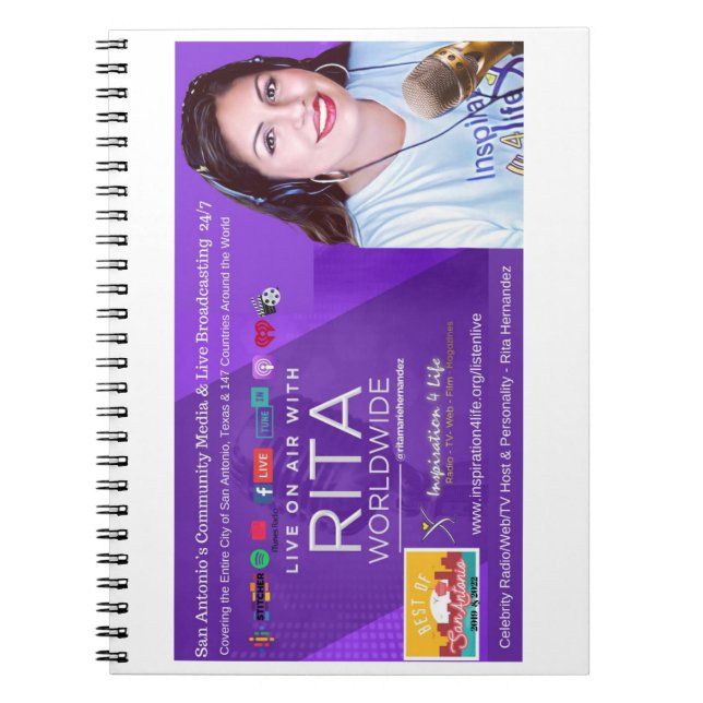 Live On Air With Rita Notebook (Front)