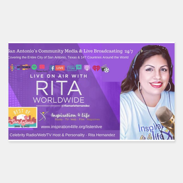 Live On Air With Rita Sticker (Front)