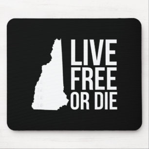 Live Or Die Nh Motto New Hampshire Map  Mouse Pad