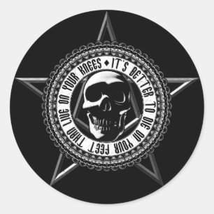 Live or Die Skull Stickers