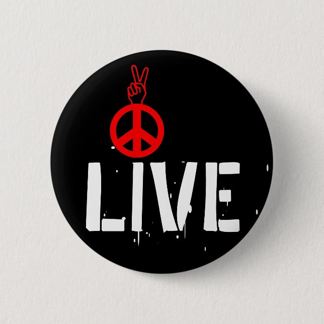 Live Peace - Strawberry Fields NYC 2 Inch Round Button (Front)
