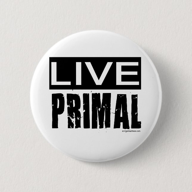 live primal / paleo diet 2 inch round button (Front)