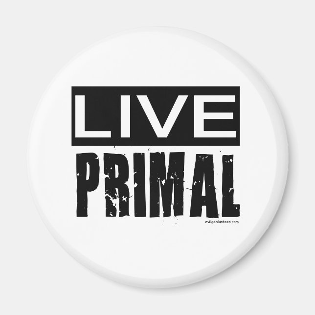 live primal / paleo diet magnet (Front)