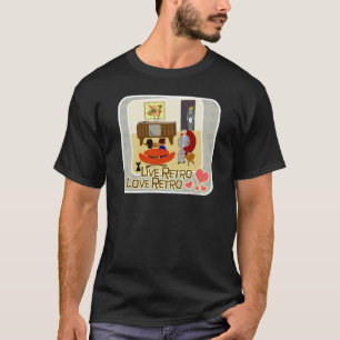 Live Retro Love Retro Slogan T-Shirt