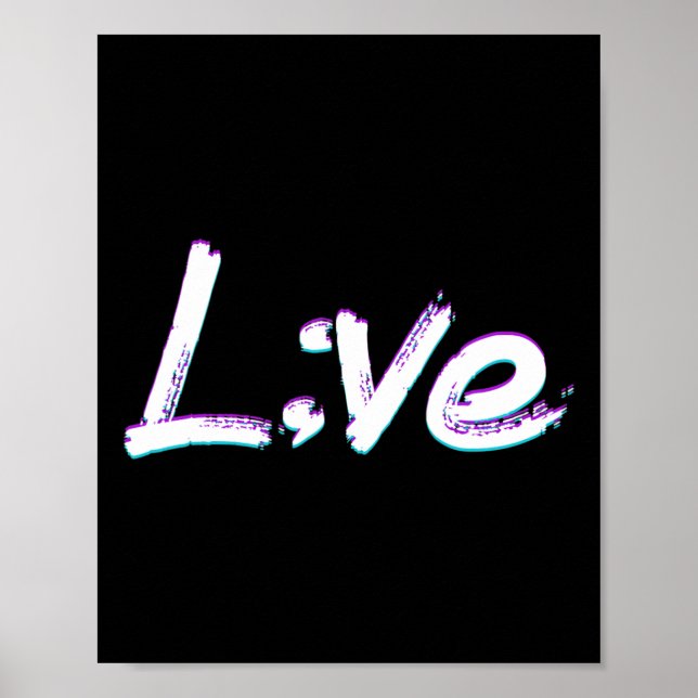 Live Semicolon Suicide Prevention Awareness  Poster (Front)