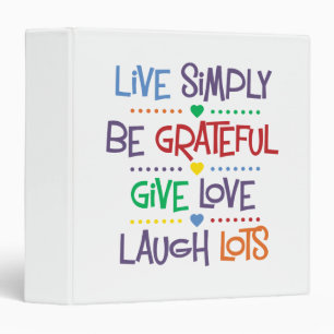Live Simply Binder