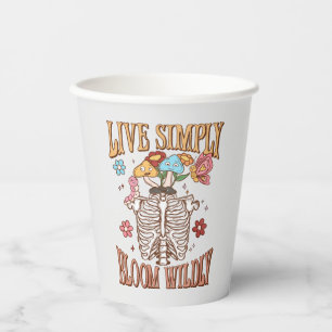 Live Simply, Bloom Wildly Paper Cups