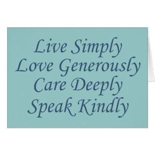 Live Simply blue
