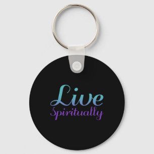 Live Spiritually Purple Suicide Prevention Awarene Keychain