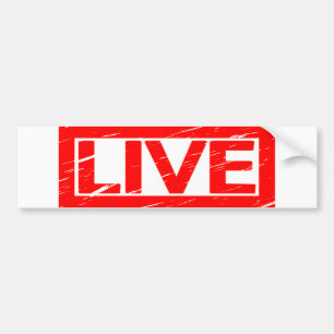 Live Stamp Bumper Sticker