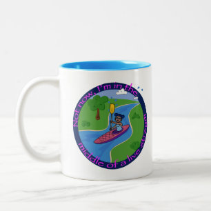 Live stream kayak adventure Two-Tone coffee mug