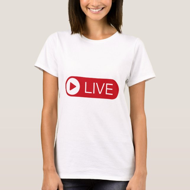 Live Stream T-Shirt – “Live” Logo Graphic Tee (Front)