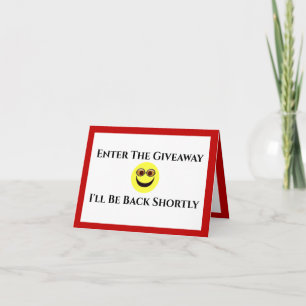 Live Streaming I'll Be Back Shortly Card