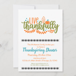 Live thankfully invitation