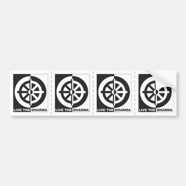 Live the Dharma Bumper Sticker (Front)