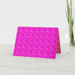 Live the dream text everything pink and lemon card