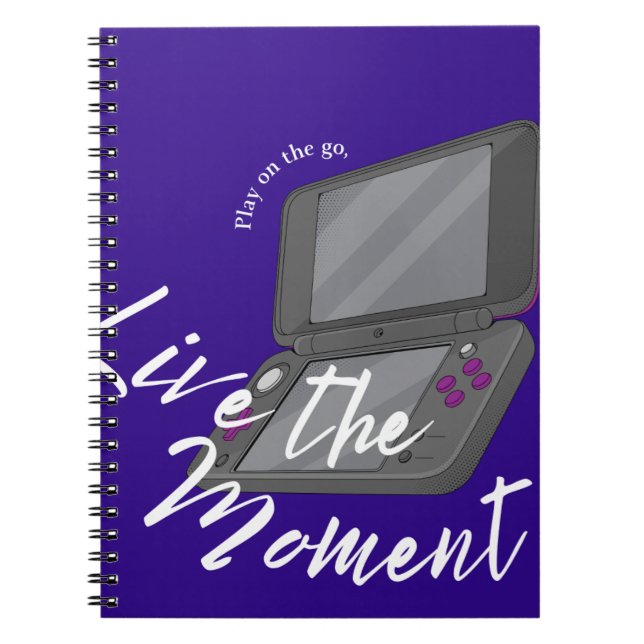 Live the Game: Portable Console Notebook Cover (Front)