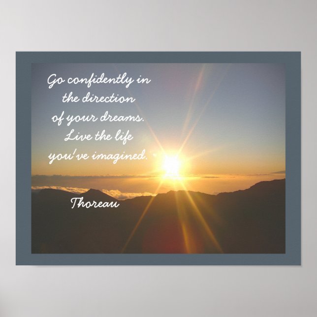 Live the Life -- Thoreau quote - art print (Front)