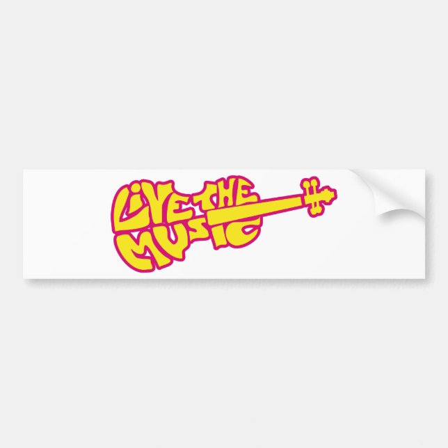 Live the Music Bumper Sticker (Front)