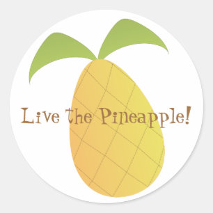 Live the Pineapple Classic Round Sticker