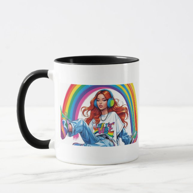 Live the Vibe Girl Mug (Left)