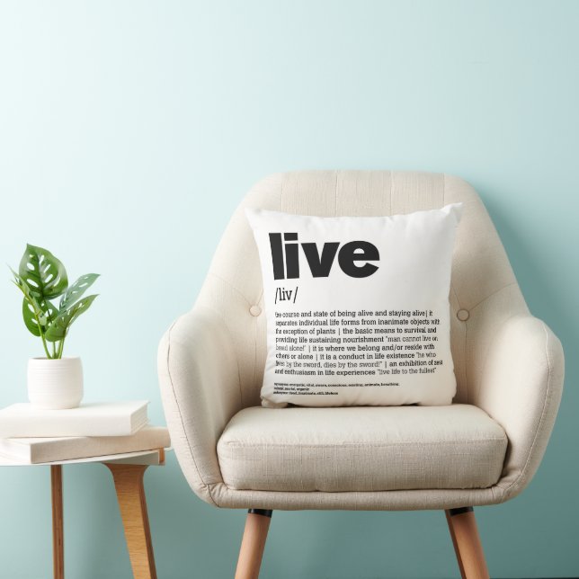 Live Throw Pillow (Chair)