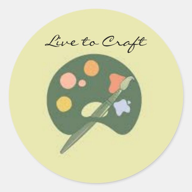 Live to Craft Sticker (Front)