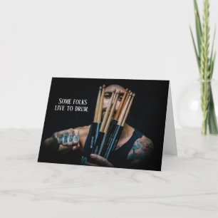 Live To Drum Drummer Get Well Soon Card