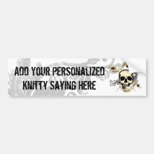 Live to Knit Customizable Bumper Sticker