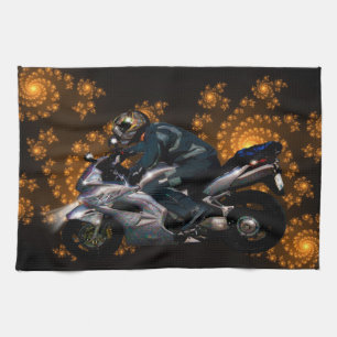 Live To Ride Motorbiker Kitchen Towel