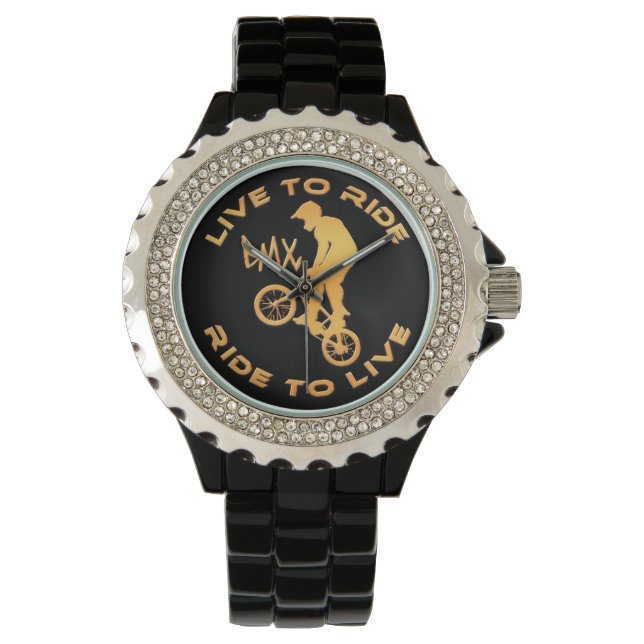 Live To Ride Ride To Live BMX Watch (Front)