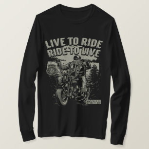 Live to Ride, Ride to Live Motorcycle T-Shirt