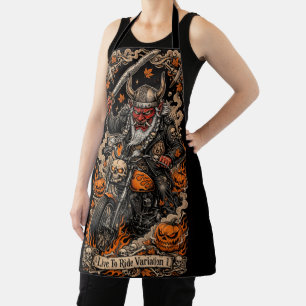 Live To Ride Variation l,Route 66 Samurai Oni Apron