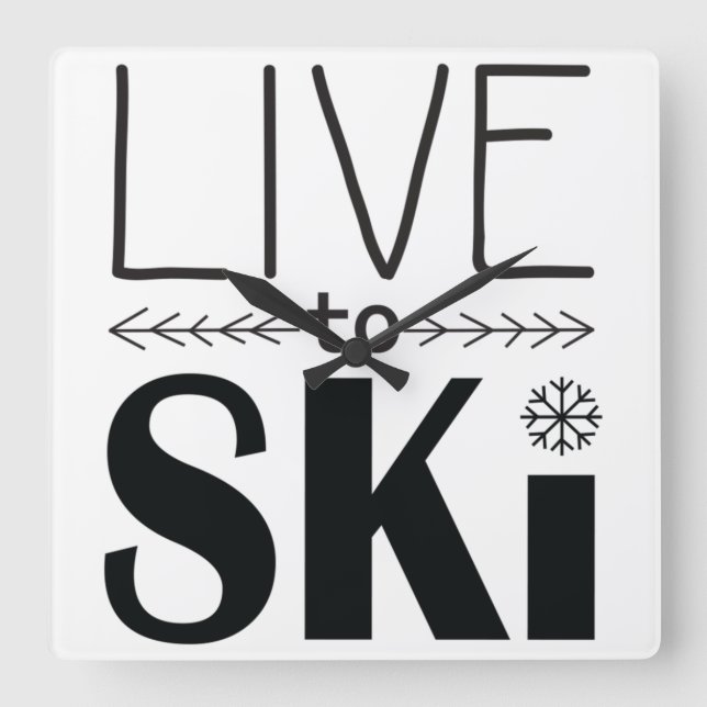Live to Ski clock (Front)