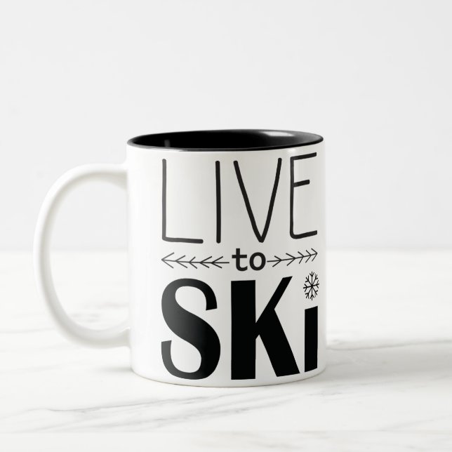 Live to Ski Mug (Left)