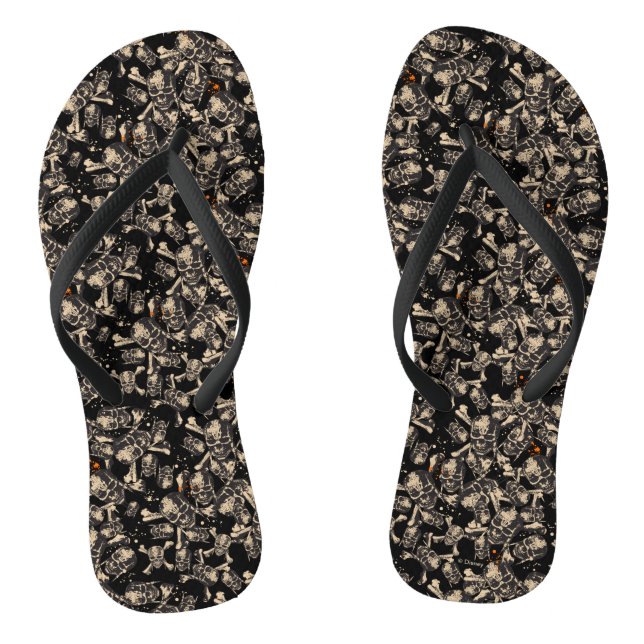 Live To Tell The Tale Pattern Flip Flops (Footbed)
