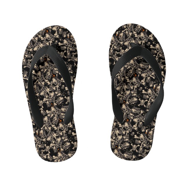 Live To Tell The Tale Pattern Kid's Flip Flops (Footbed)