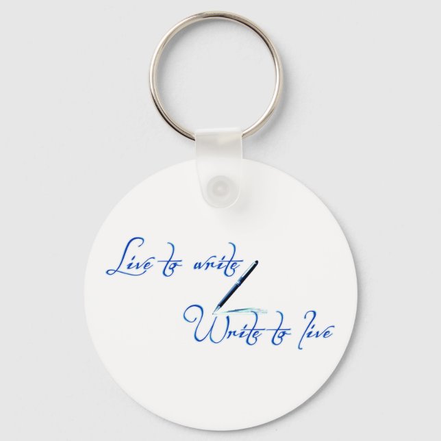 Live to Write Keychain (Front)
