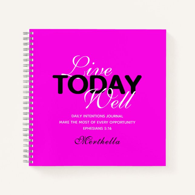 LIVE TODAY WELL Daily Intentions Journal (Front)