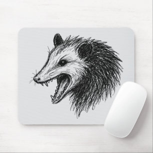 Live Ugly Fake Your Death Eat Trash Funny Opossum Mouse Pad