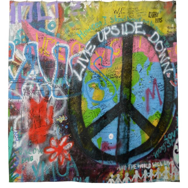 Live Upside Down Peace Sign Wall (Front)