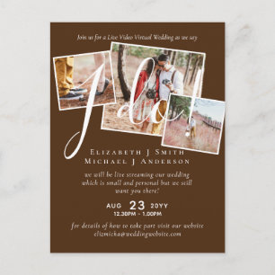 Live Video Chat Wedding or Couples Shower Invites Postcard