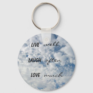 live well laugh often love much keychain