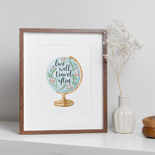 Live Well, Travel Often Poster